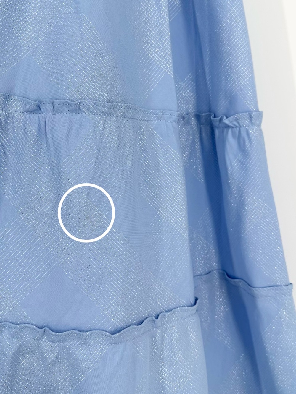 Hill House Ellie Nap Dress Light Blue Glitter Metallic Check - Picture 6 of 17
